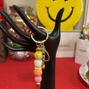 Bag Charm with acrylic beads